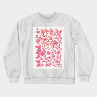 pink cherry blossoms Crewneck Sweatshirt